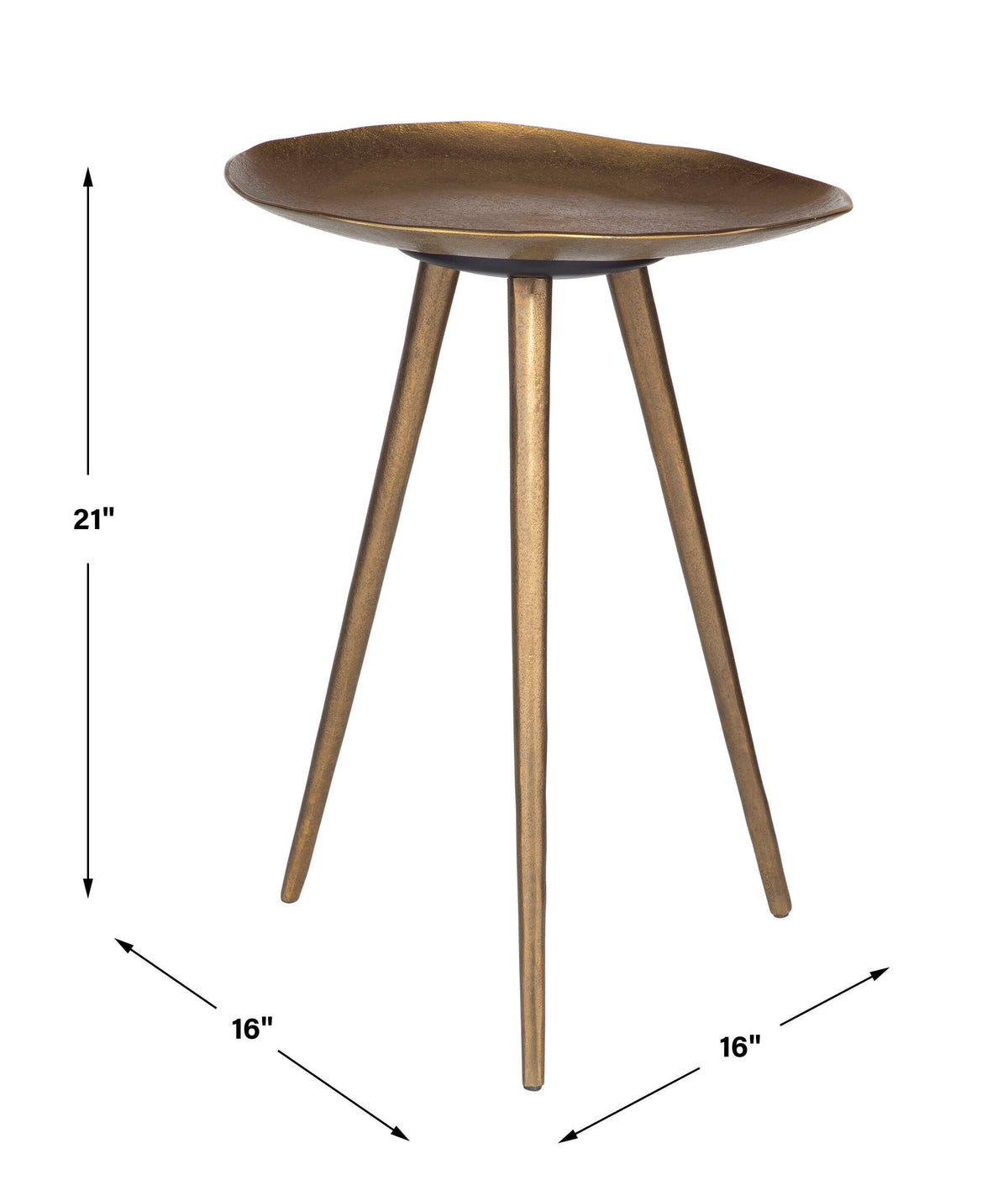 Lily Pad Antique Brass Accent Table