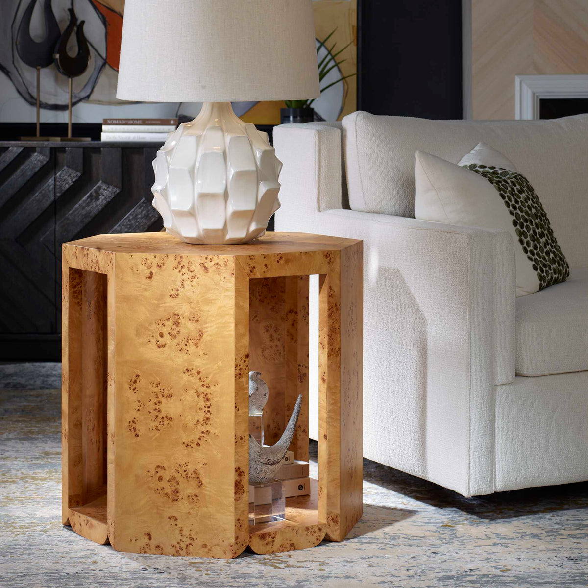 Indus Burl Side Table