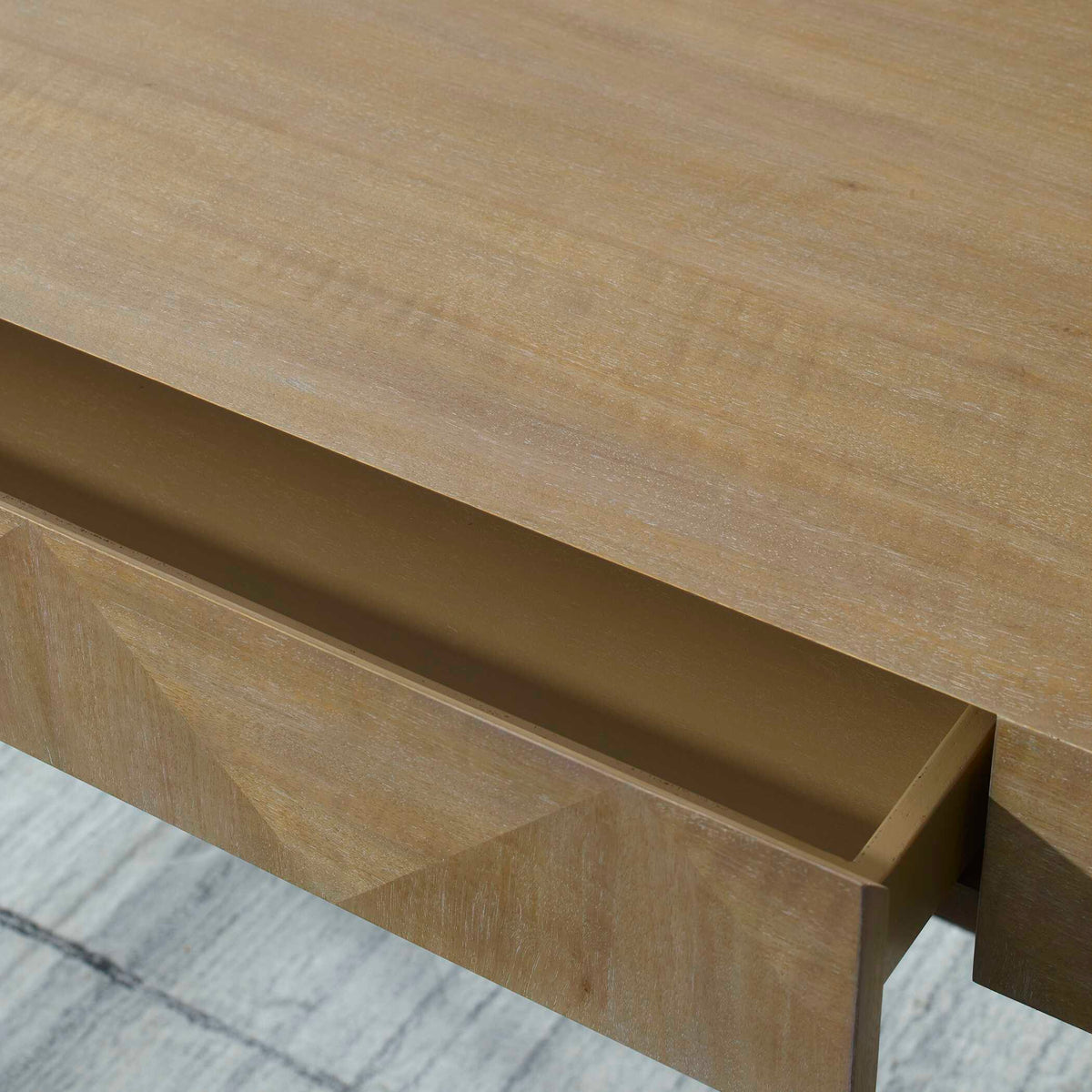 Aristotle Natural Wood Modern Desk