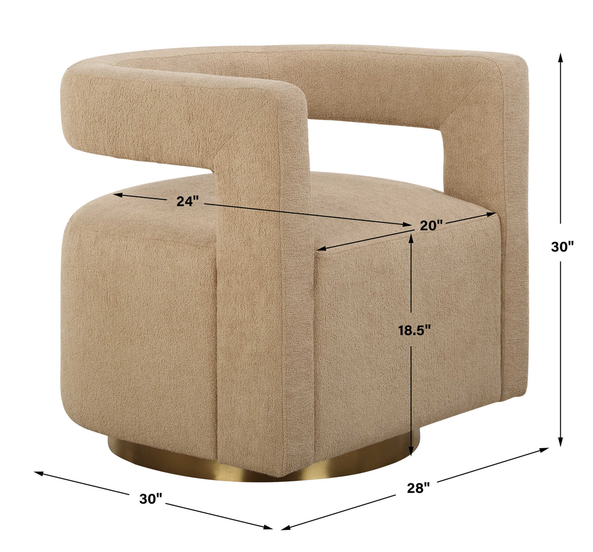 Grounded Modern Swivel Chair