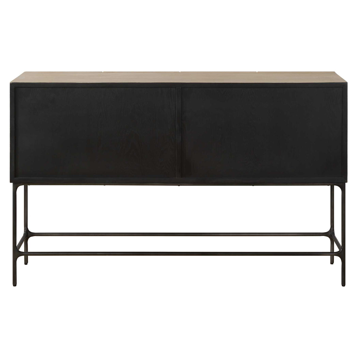 Lunar 4 Door Elm Wood Cabinet