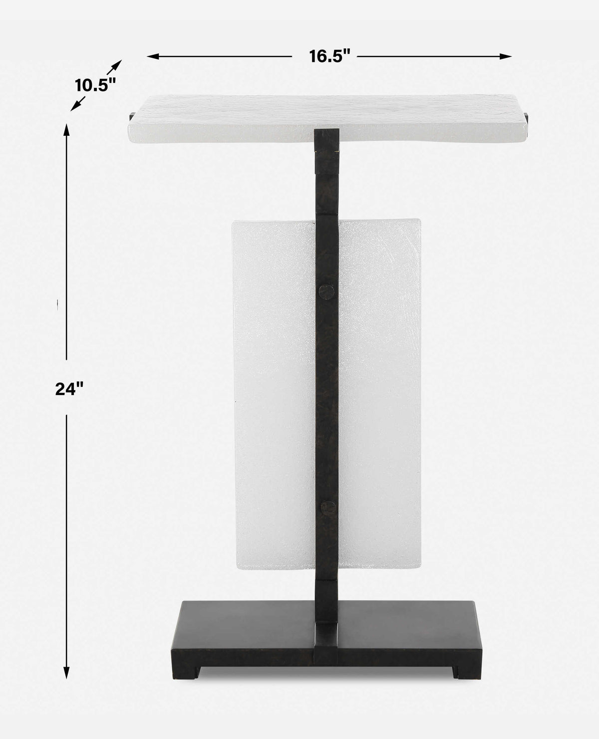 Elements Bubble Glass Accent Table