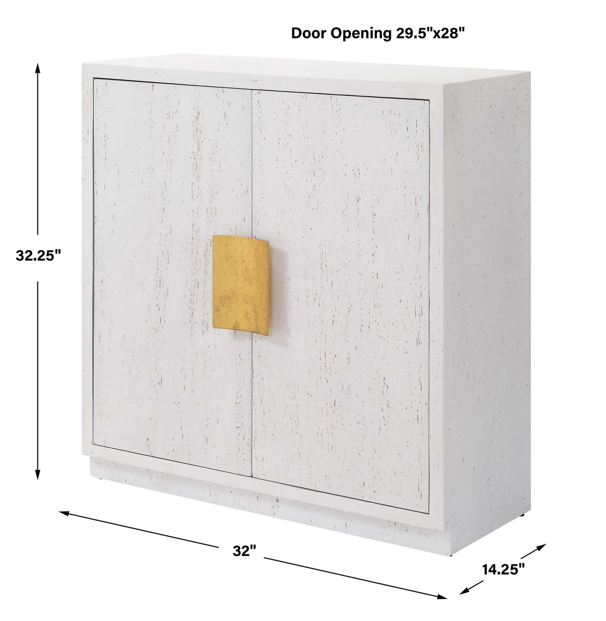 Emma 2 Door White Cabinet