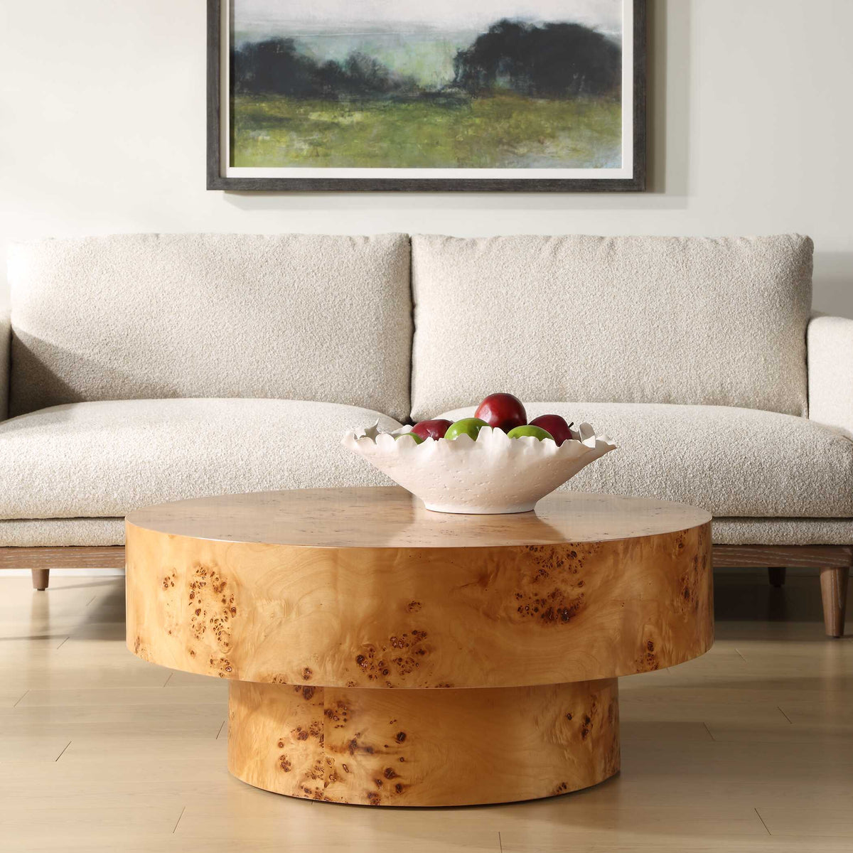 Knots Poplar Round Coffee Table