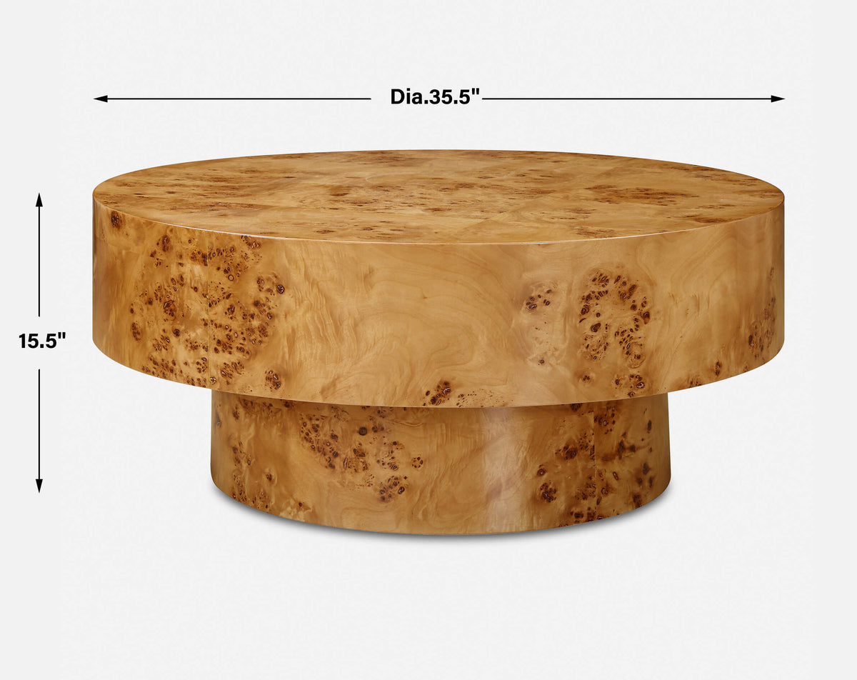 Knots Poplar Round Coffee Table