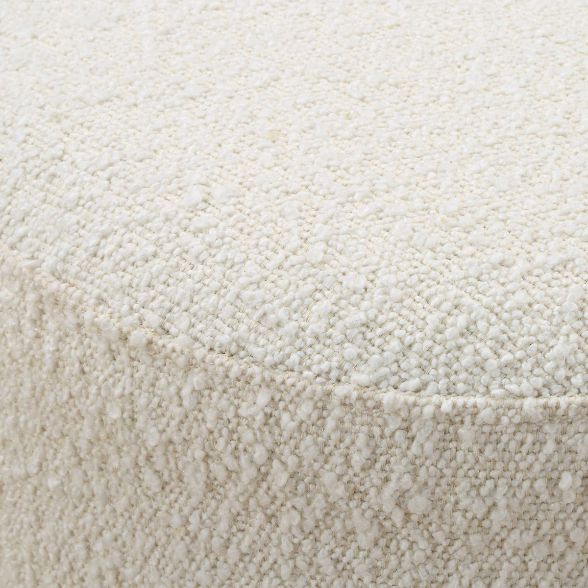 Swirls Poplar Ivory Ottoman