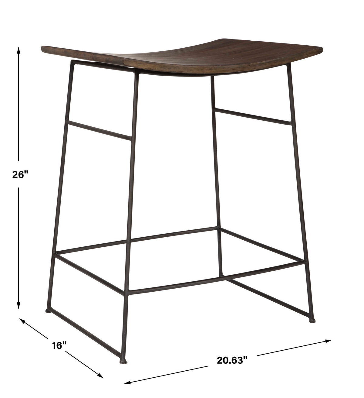 Thura Walnut Counter Stool