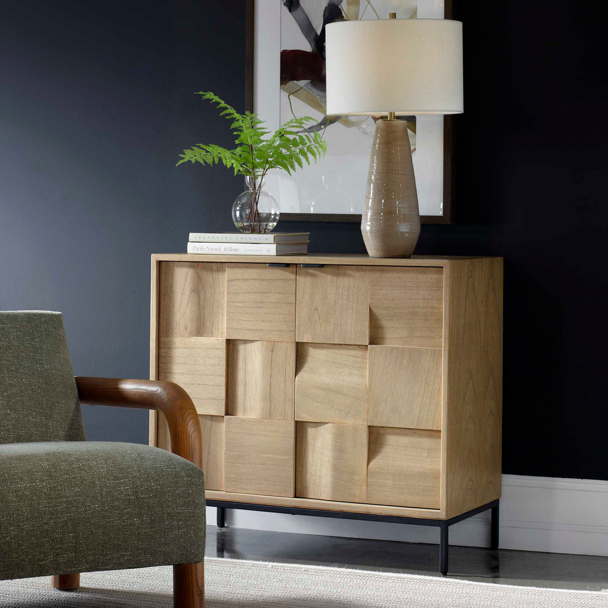 Lorenzo Geometric 2 Door Cabinet