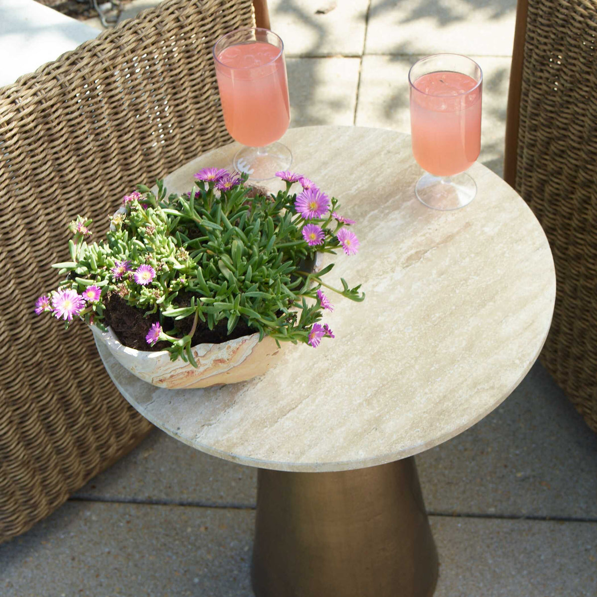 Midsummer Antique Brass Accent Table