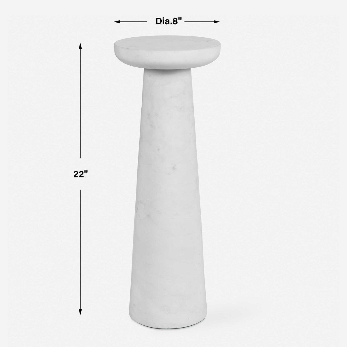 Lirra White Marble Drink Table