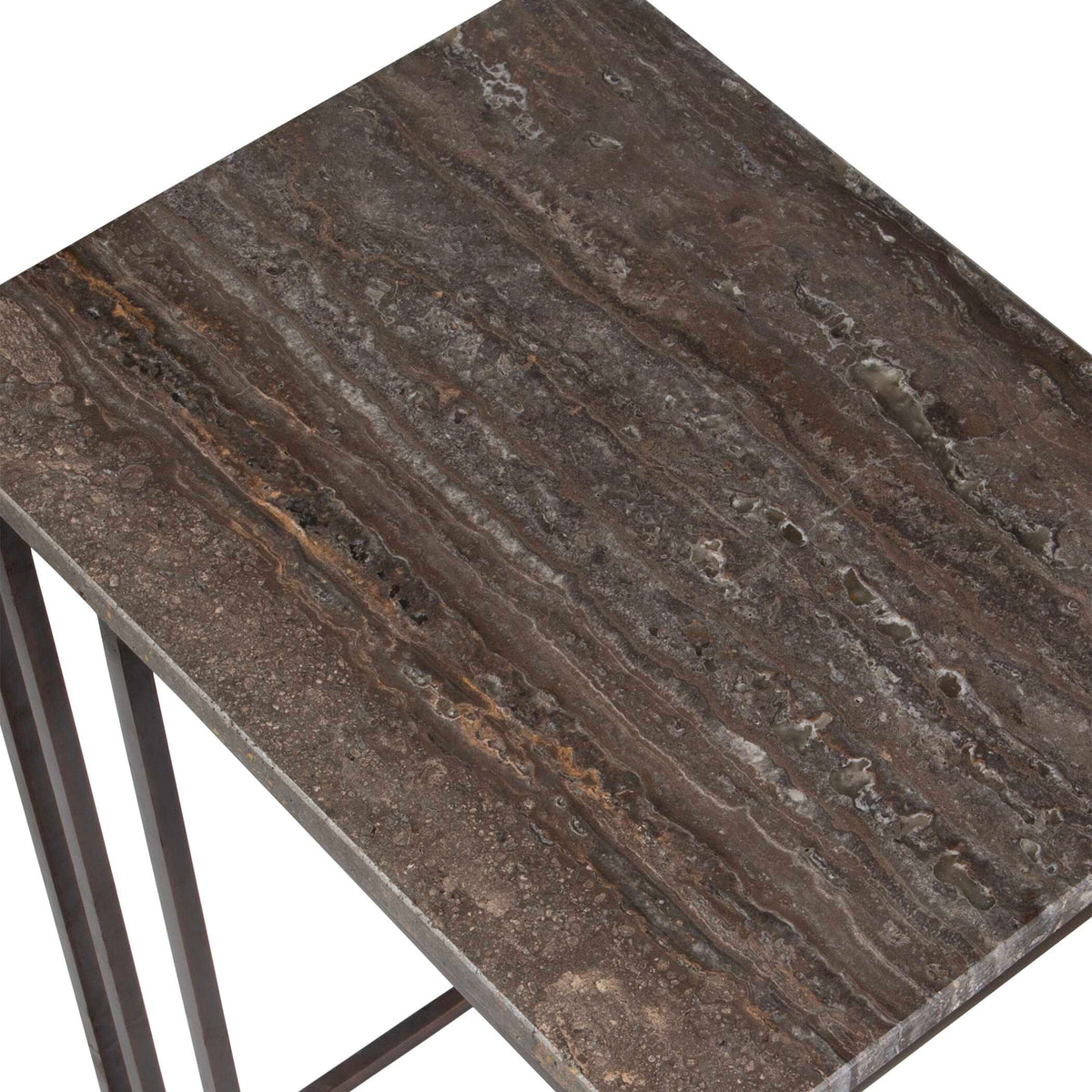 Theodore Travertine Accent Table