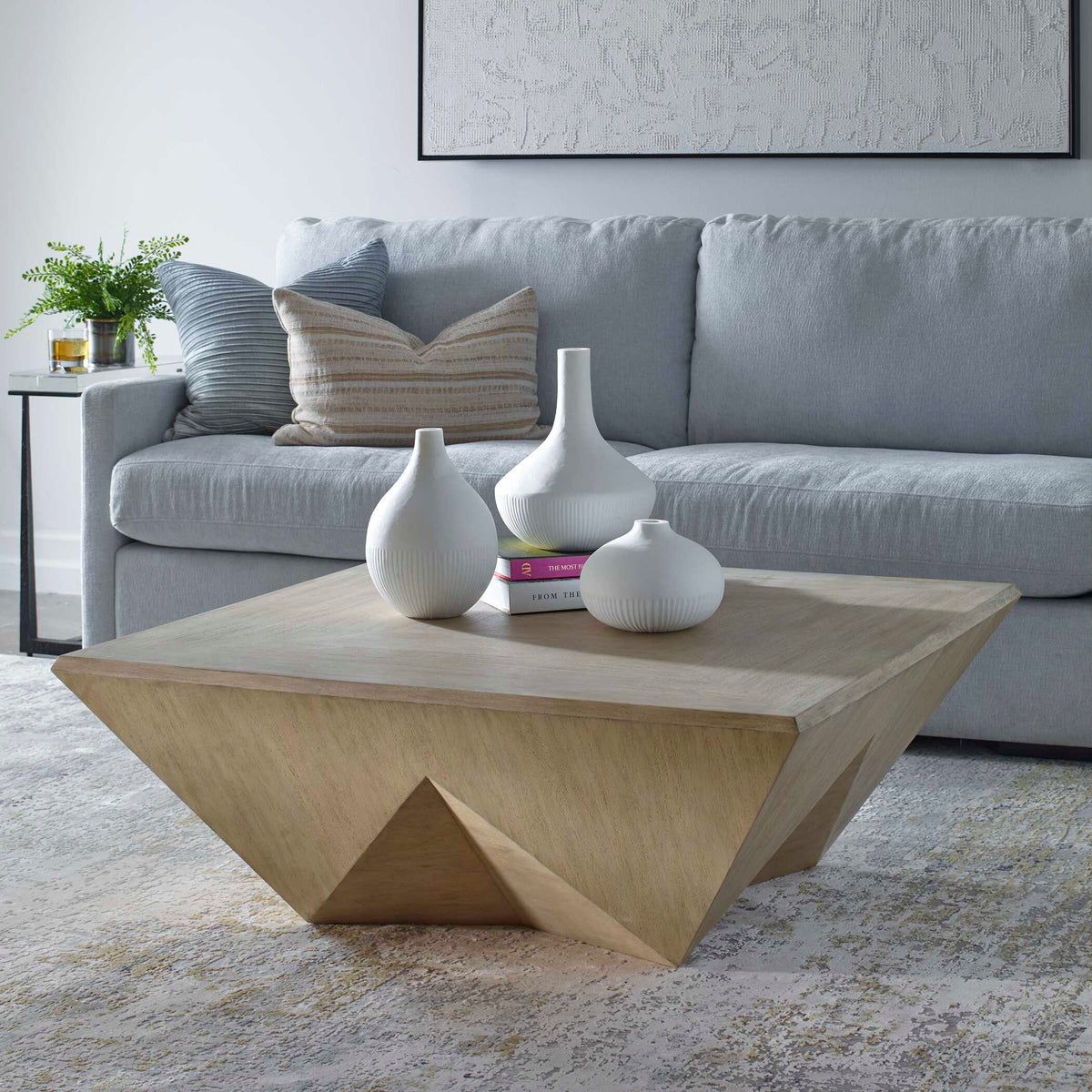 Collins Modern Light Gray Coffee Table