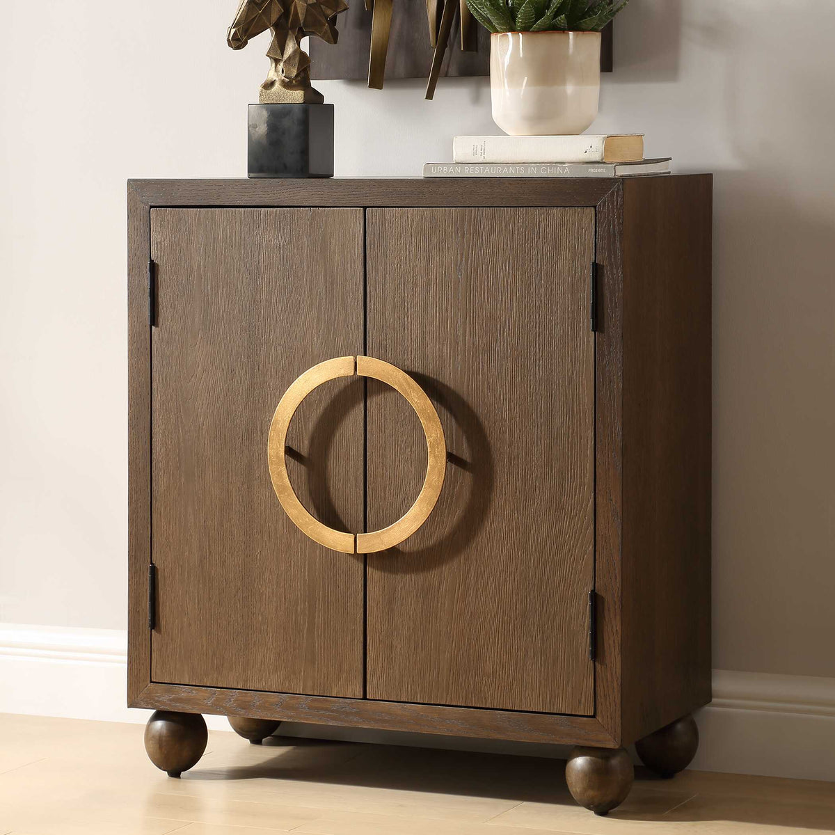 Mayenne 2 Door Oak Wood Cabinet