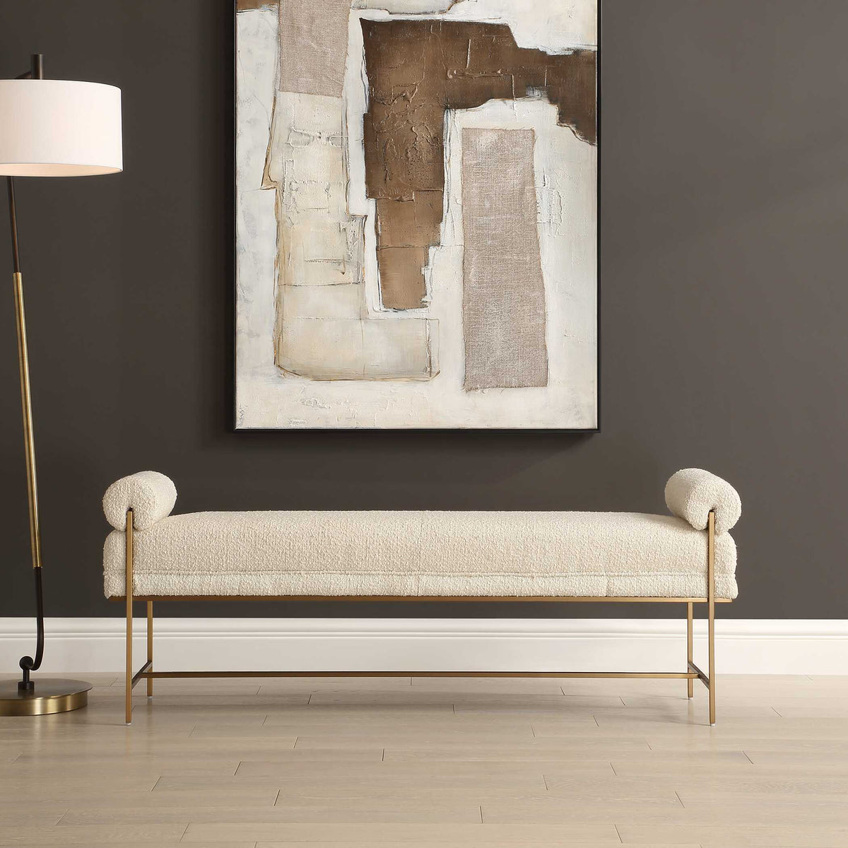 Bolster Pearl White Bench
