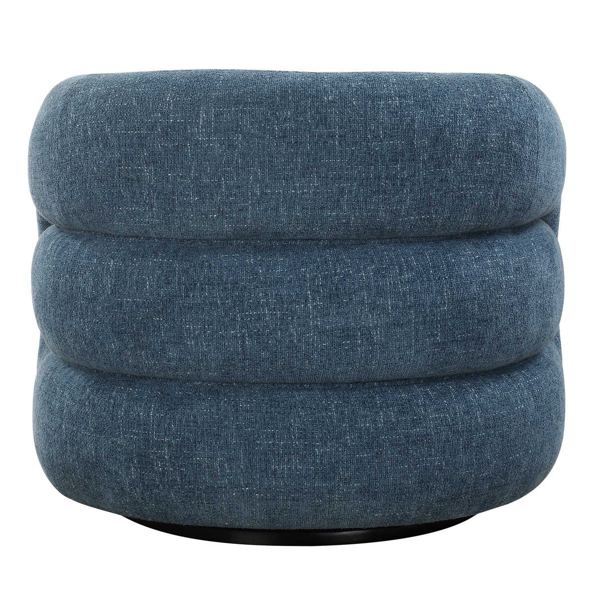 Junie Blue Swivel Barrel Chair