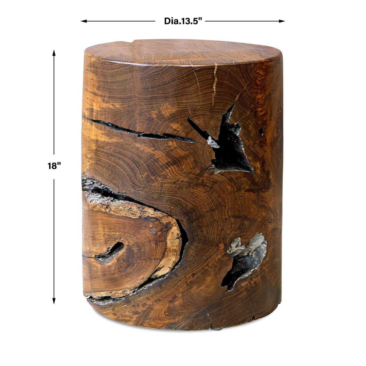 Rafe Wooden Accent Stool