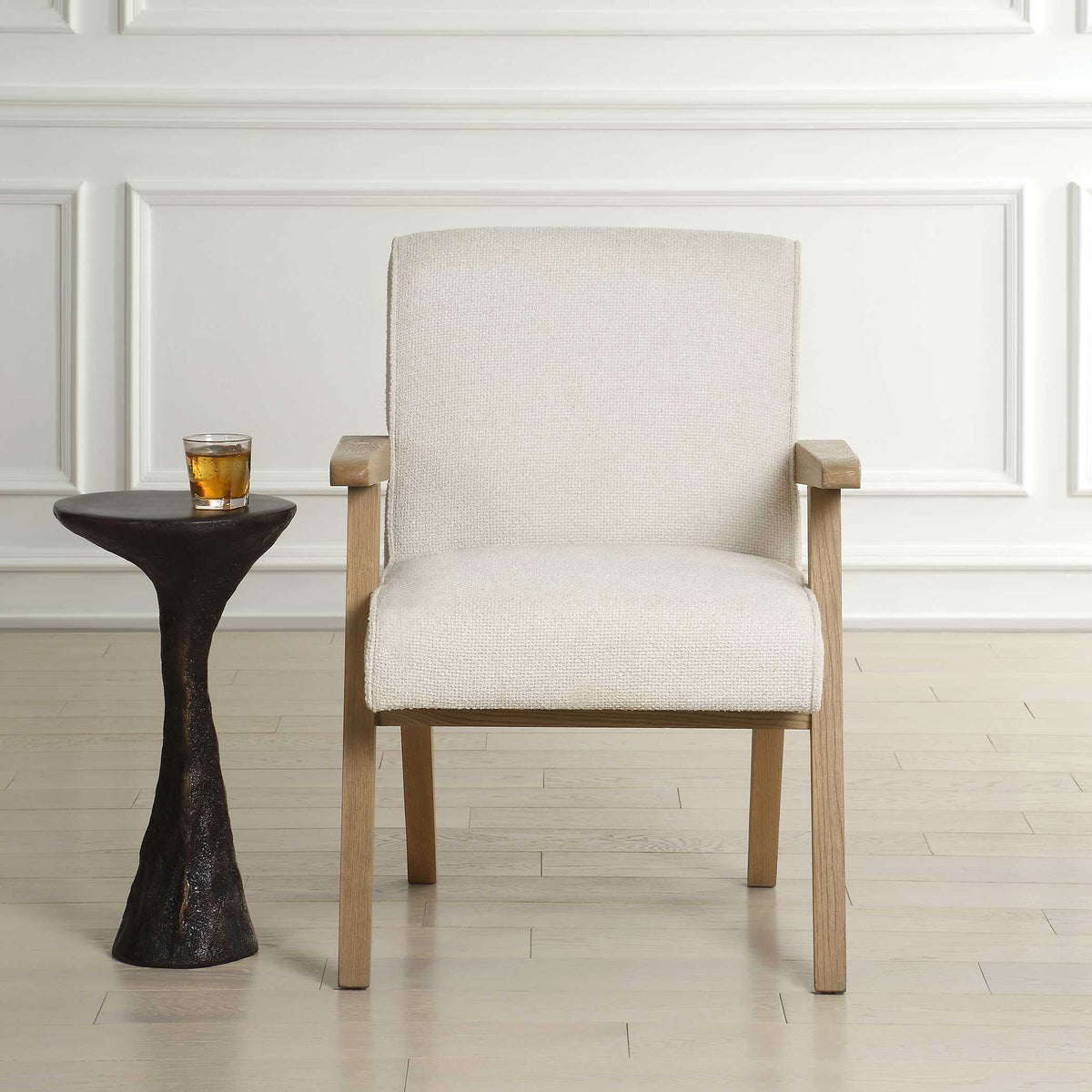 Blakely White Dining Arm Chair