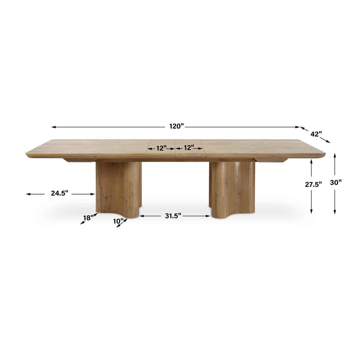Cecelia Oak Dining Table