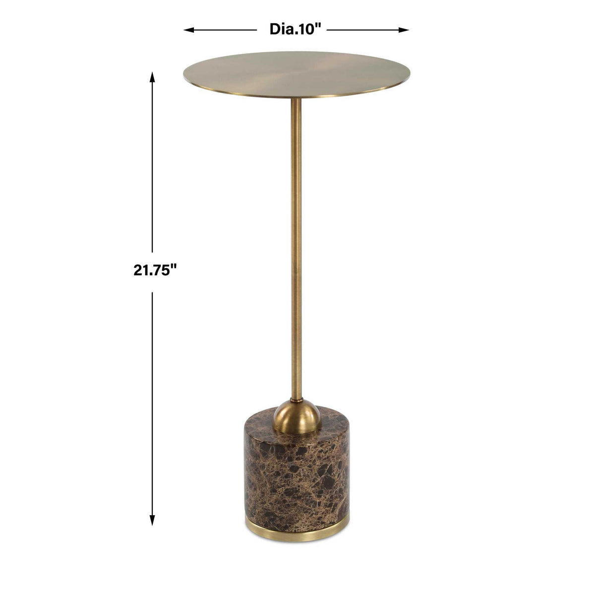 Verlin Brass Drink Table