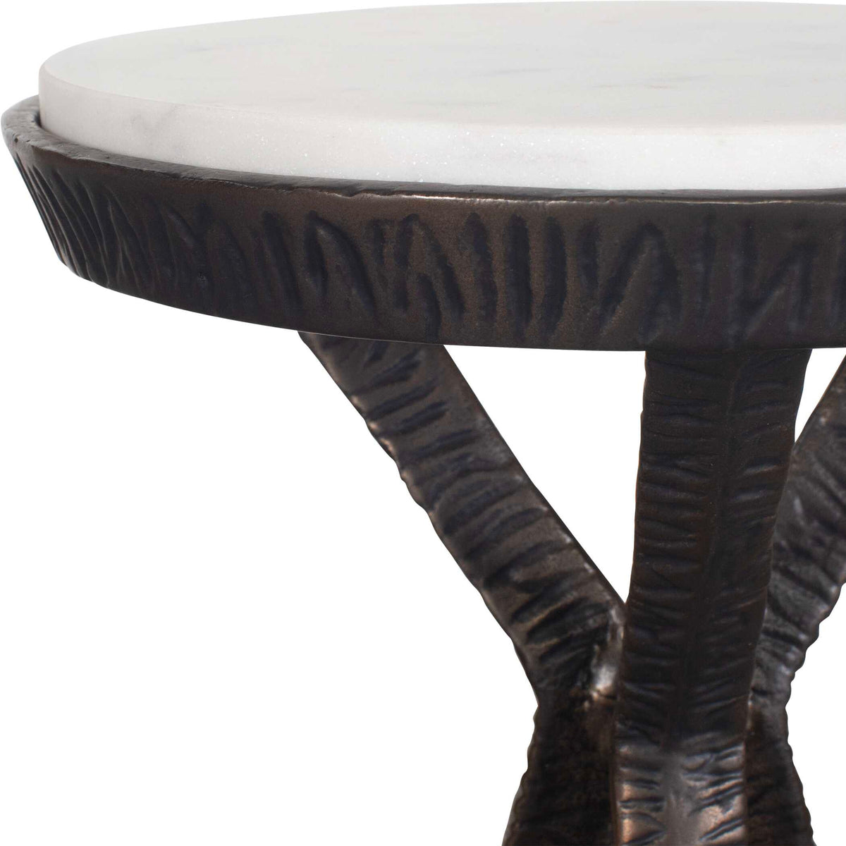 Tilton White Marble Accent Table