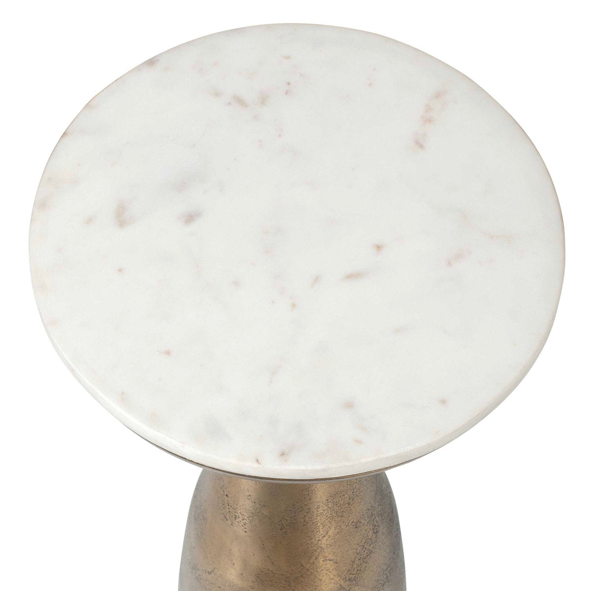 Torin Marble & Brass Drink Table