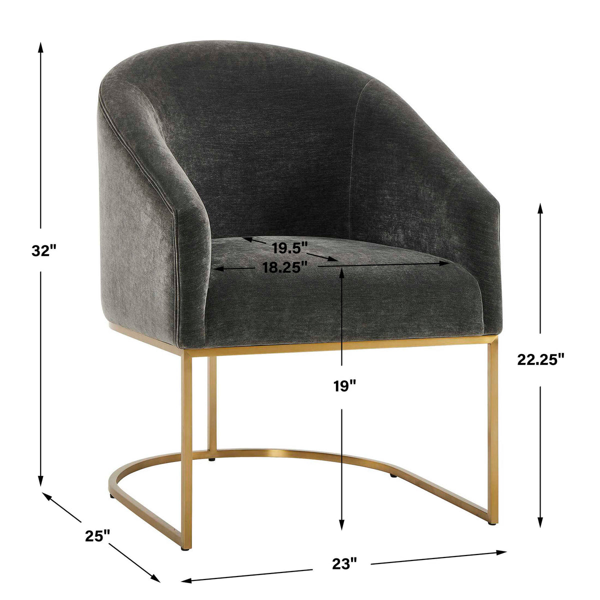 Hanni Charcoal Dining Chair