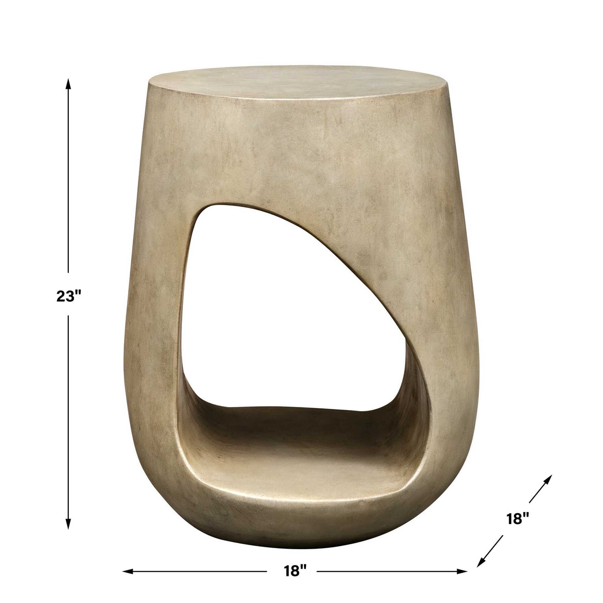 Lithos Gray Outdoor Accent Table