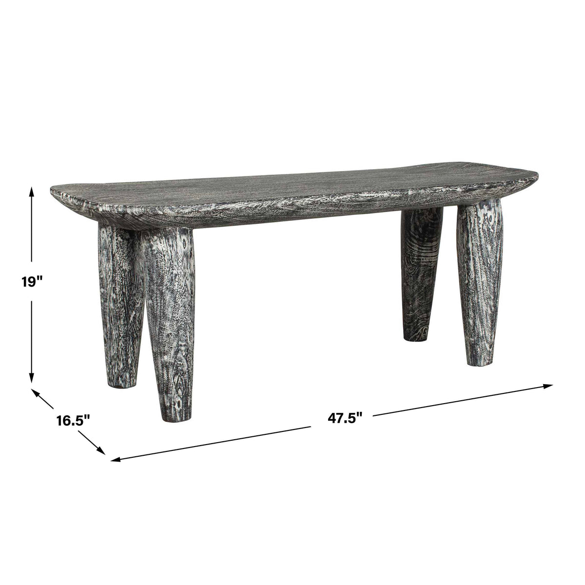Fade To Black Wood Bench