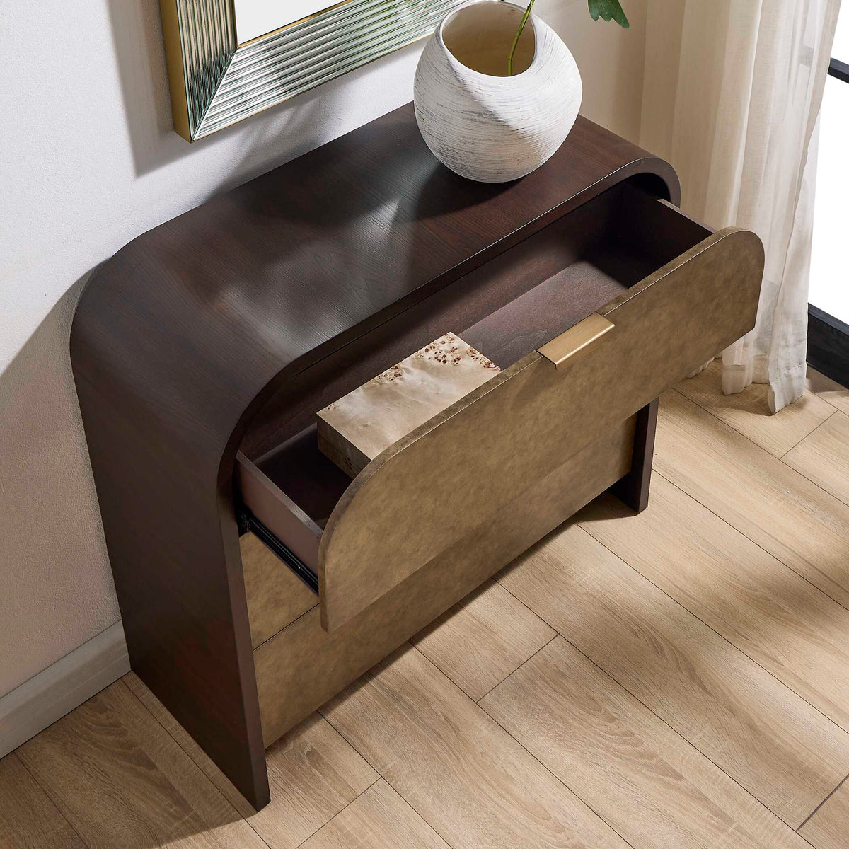 Byrams 3 Drawer Oak Chest