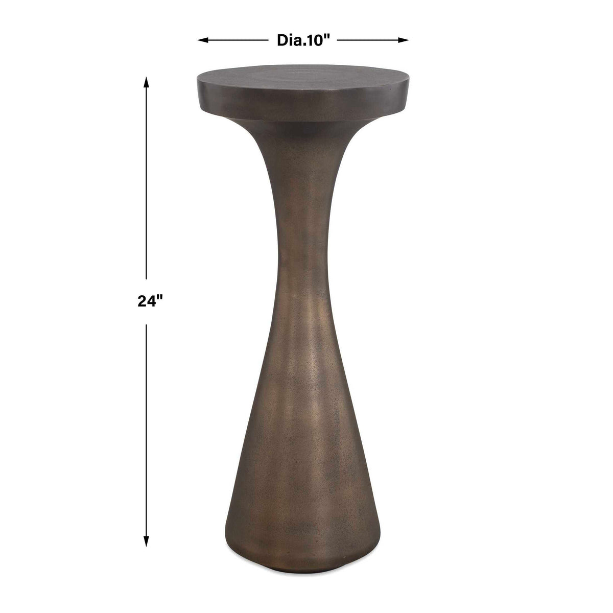 Miko Indoor-Outdoor Bronze Drink Table