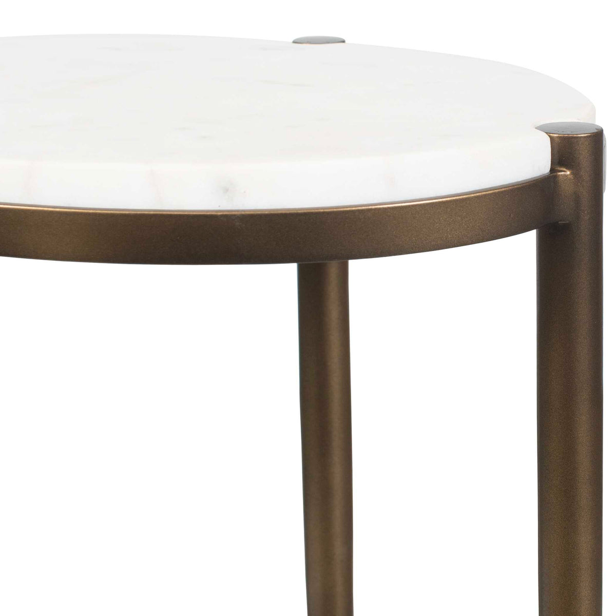 Mercier Round Marble Accent Table