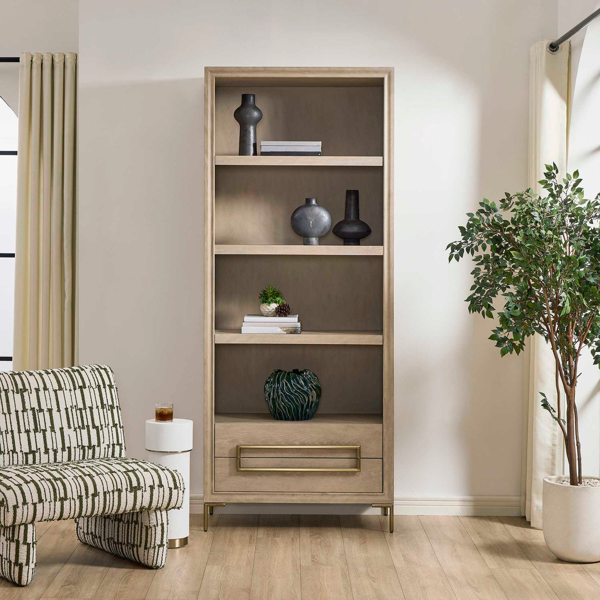 Alessia Light Oak Etagere