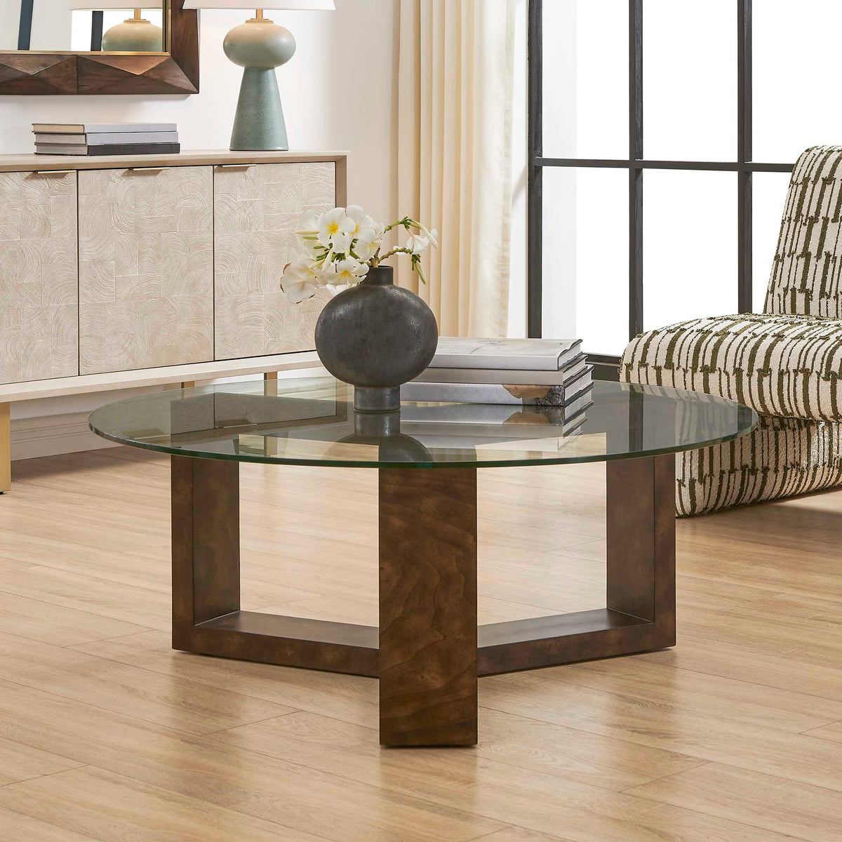 Ignis Round Glass Coffee Table