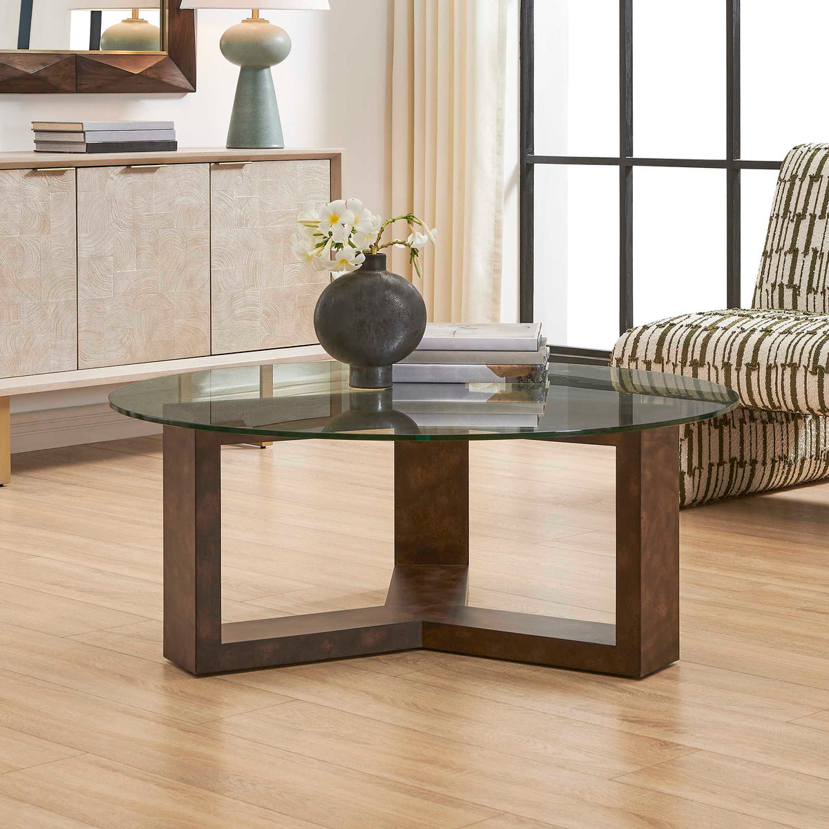 Ignis Round Glass Coffee Table