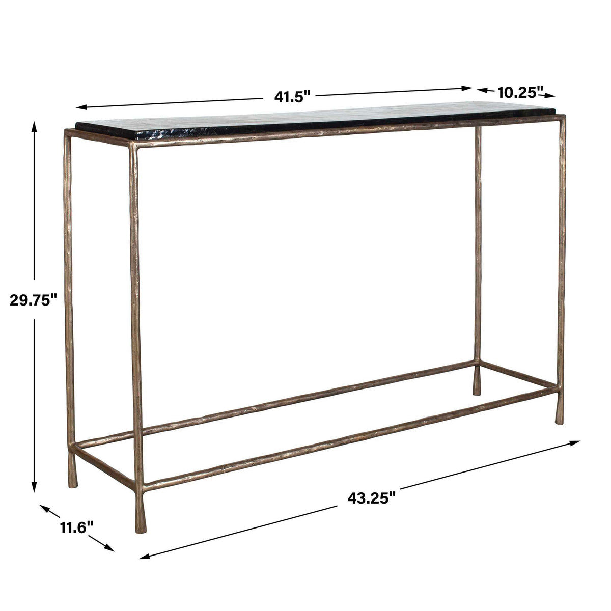 Ovard Minimalist Metal Console Table