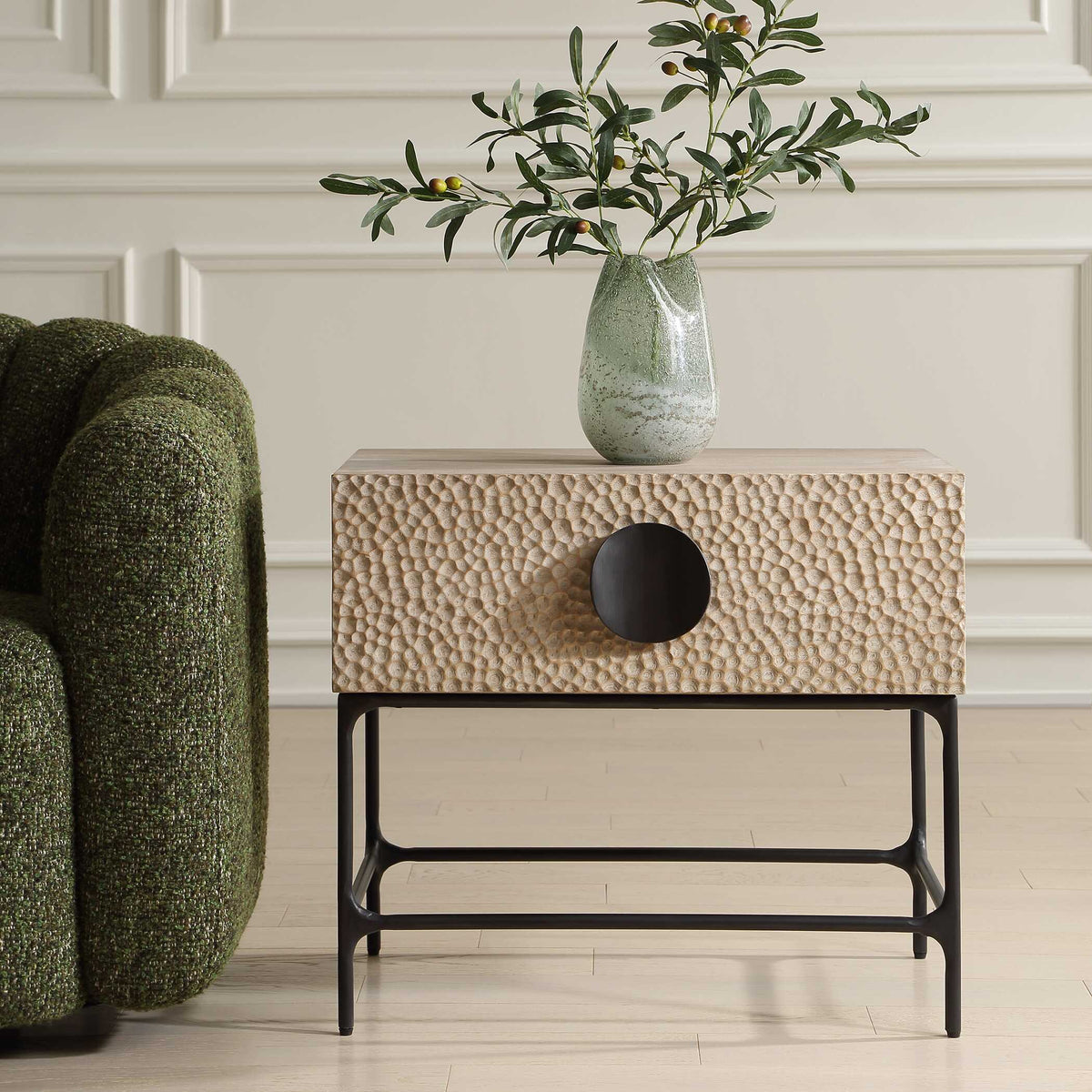 Lunar Wooden Side Table
