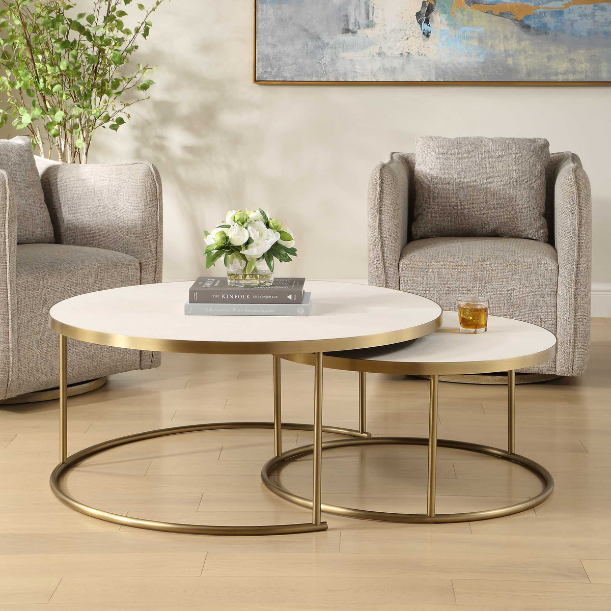Aragon Nesting Coffee Tables Set/2