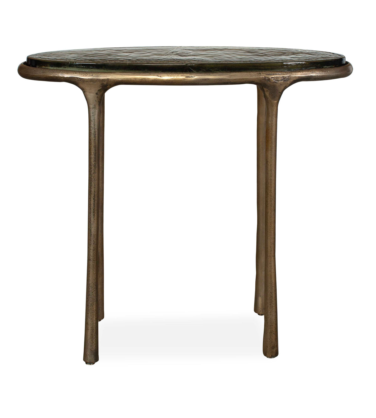 Ata Oval Brass Accent Table