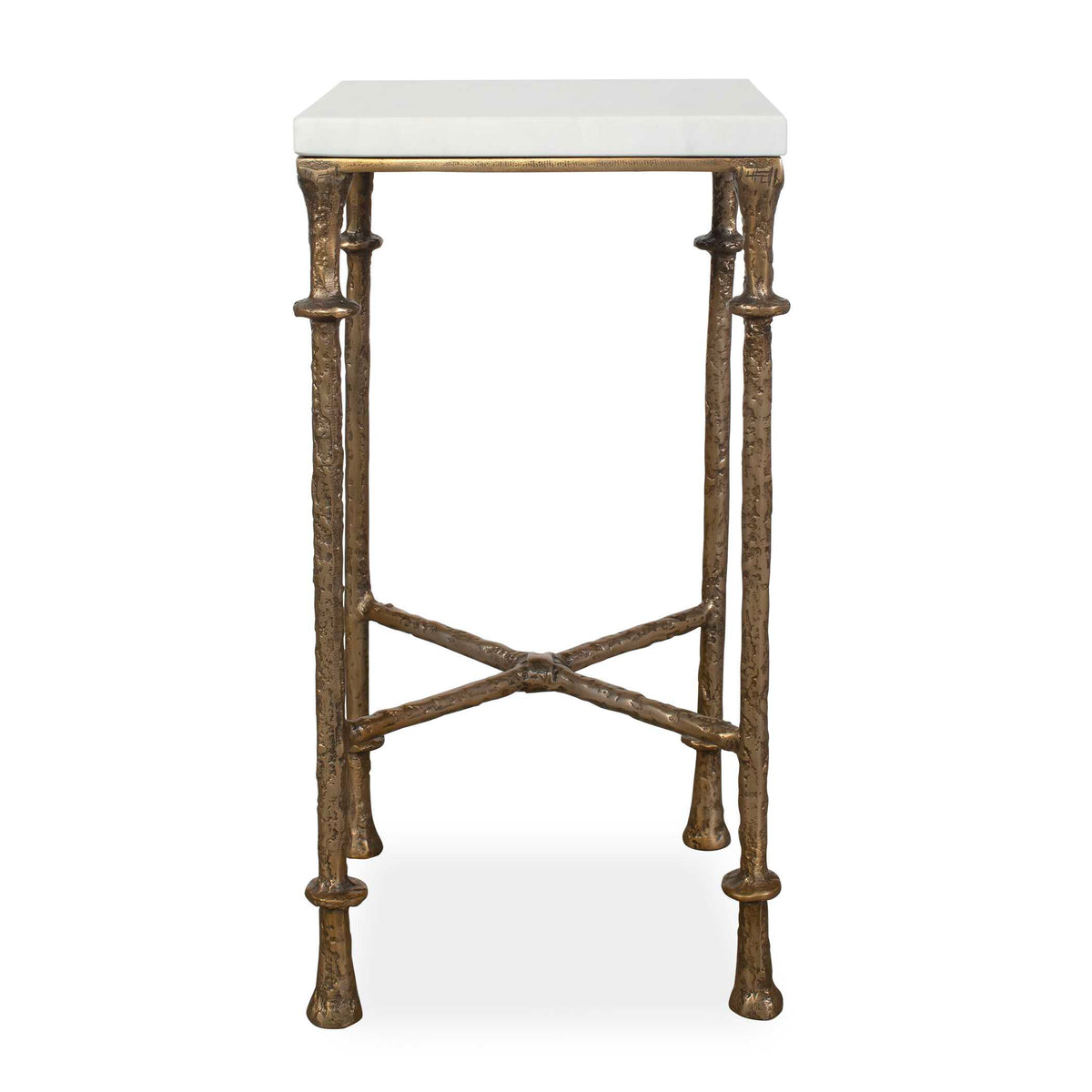 Penelope White Marble Accent Table