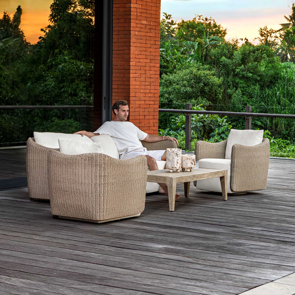 Sunset Wicker Outdoor Sofa