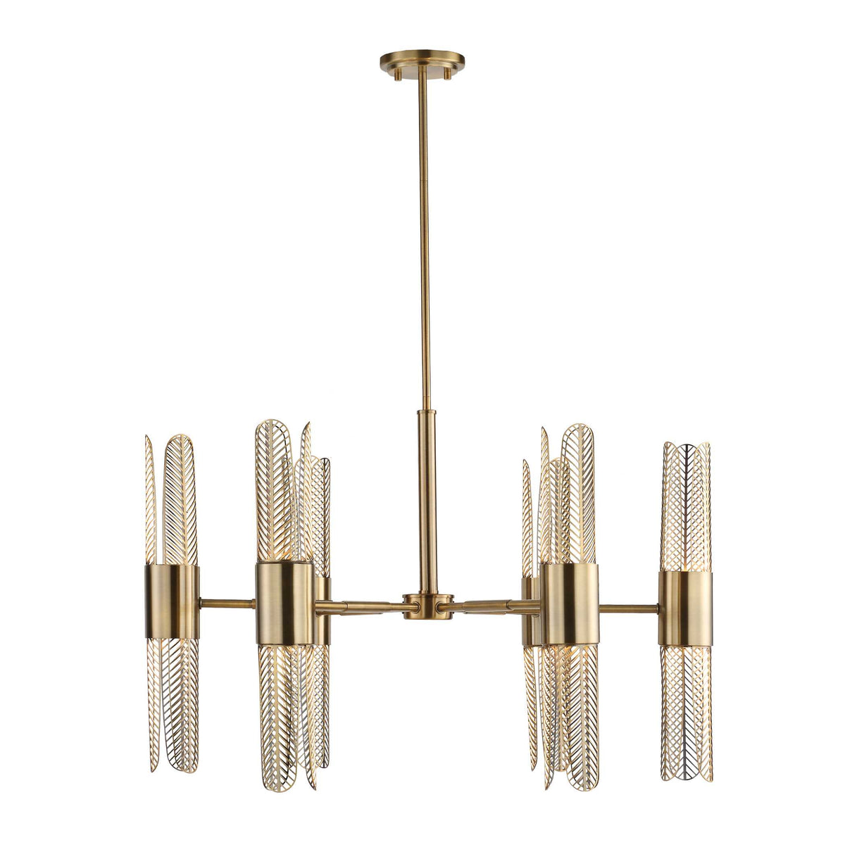 Cret 12 Light Brass Chandelier