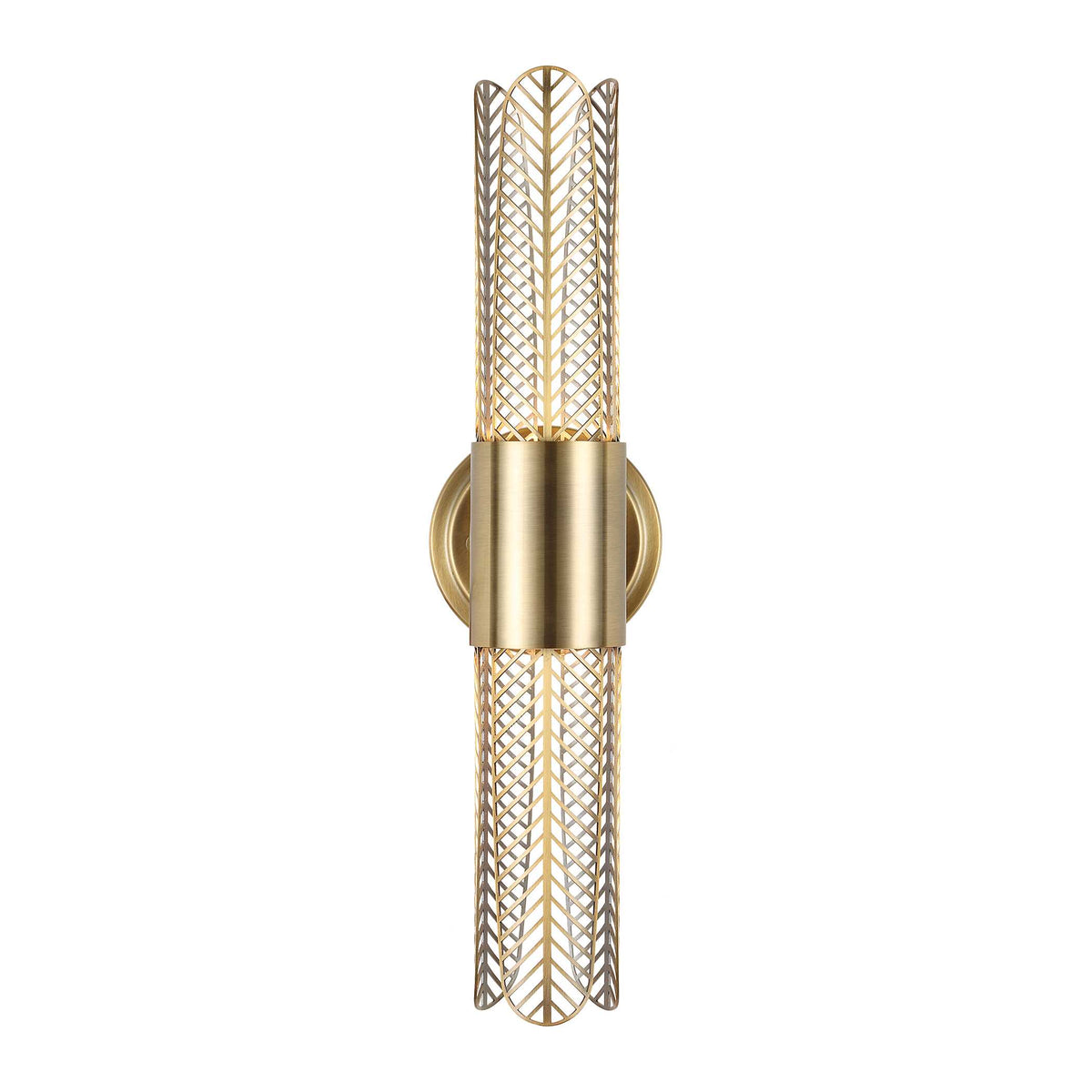 Cret 2 Light LED Brass Sconce