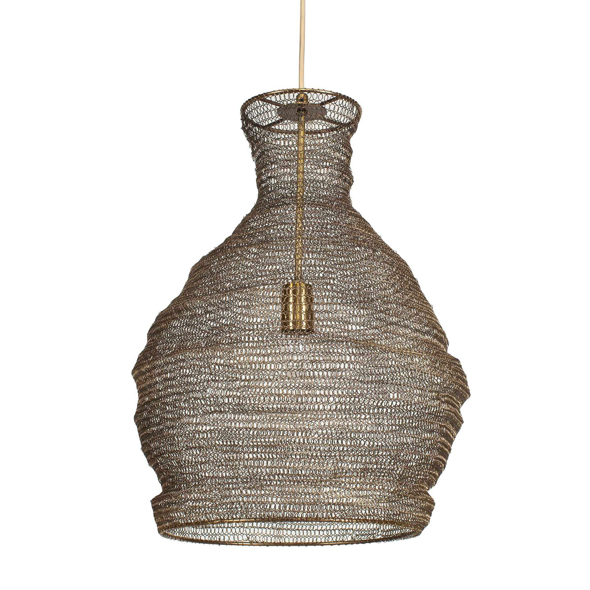 Murmur Woven Brass 1 Light Pendant