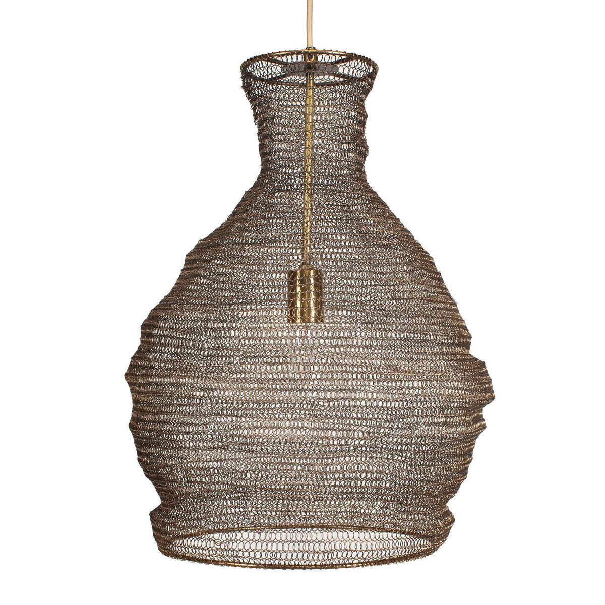 Murmur Woven Brass 1 Light Pendant
