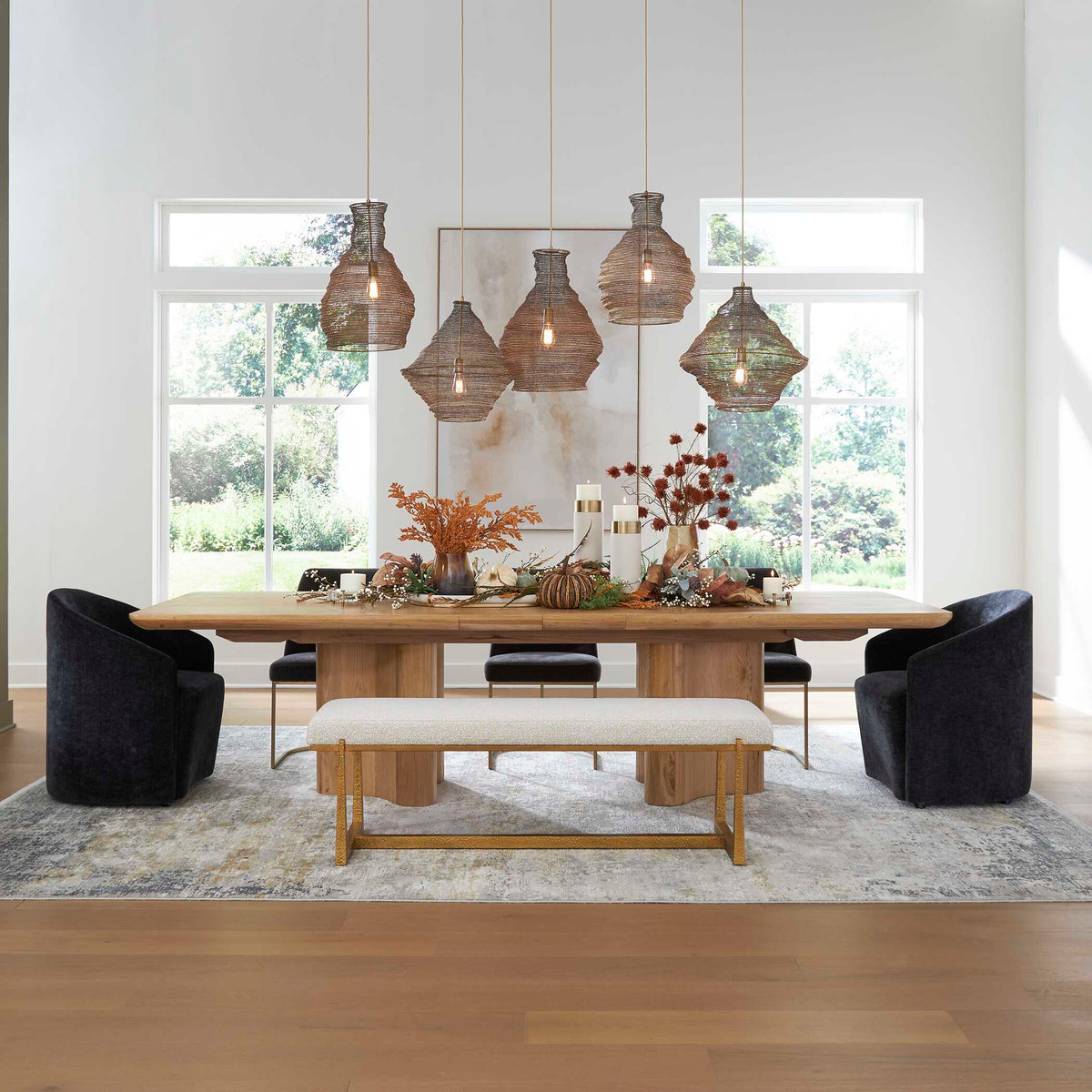 Murmur Woven Brass 1 Light Pendant