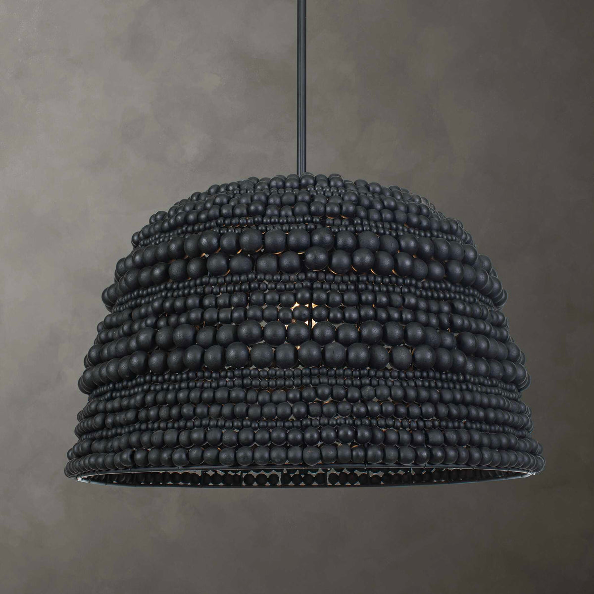 Persephone Black Bead 1 Light Pendant