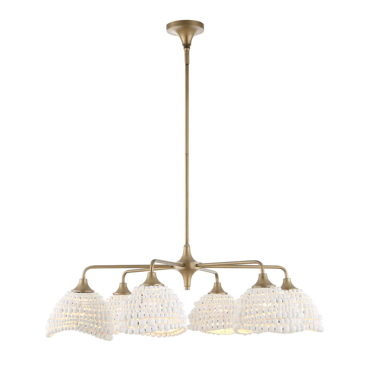 Biddeford White Beaded Pendant