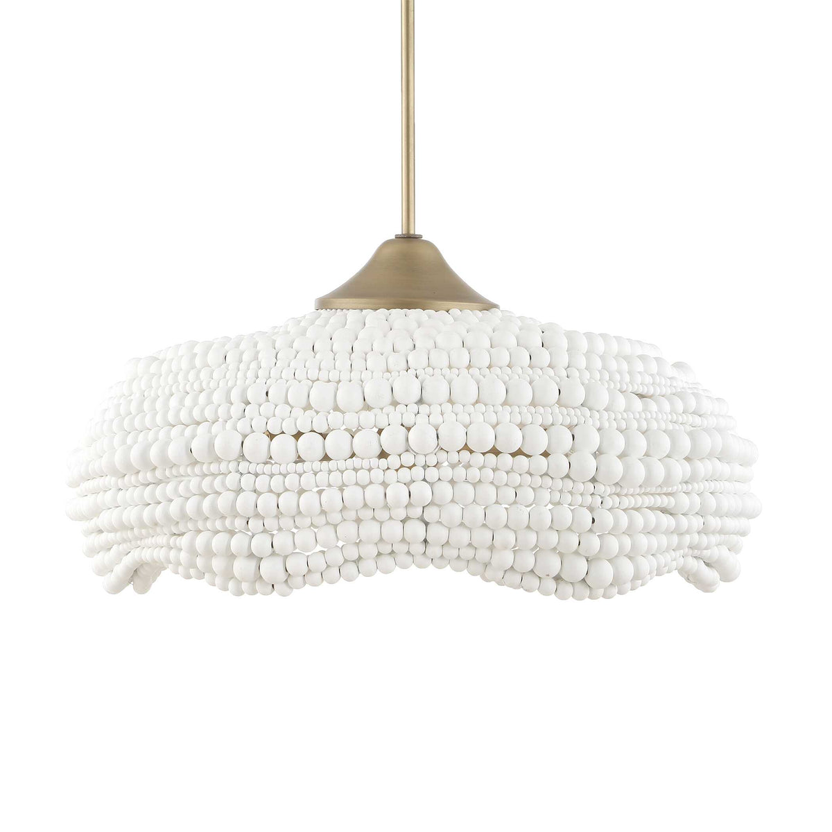 Biddeford White Beaded Pendant