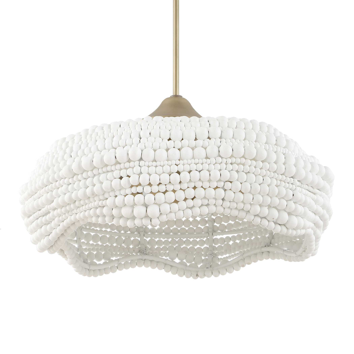 Biddeford White Beaded Pendant