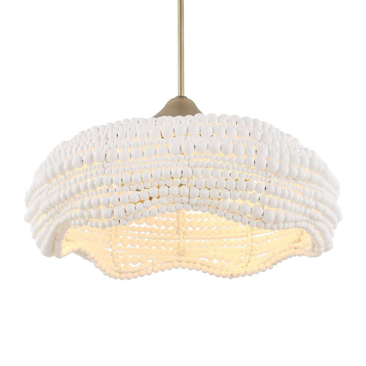 Biddeford White Beaded Pendant